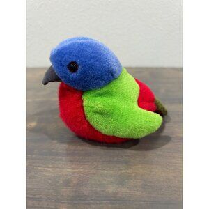 Audubon Wild Republic Painted Bunting Song Bird  Plush Stuffed Toy With Sounds